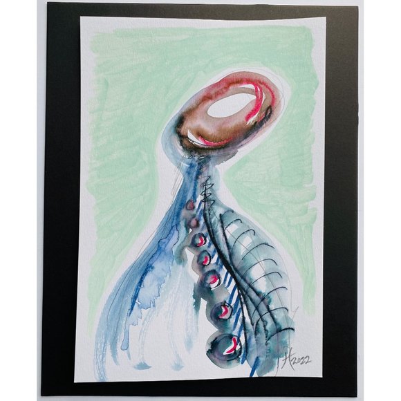 Original Art “IAm... 3” Handmade Watercolor Artwork by Tristina Dietz Elmes 8x10 - Picture 1 of 2